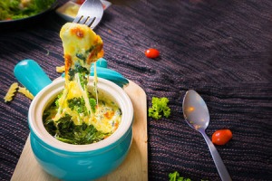 Cheesy Spinach Bake