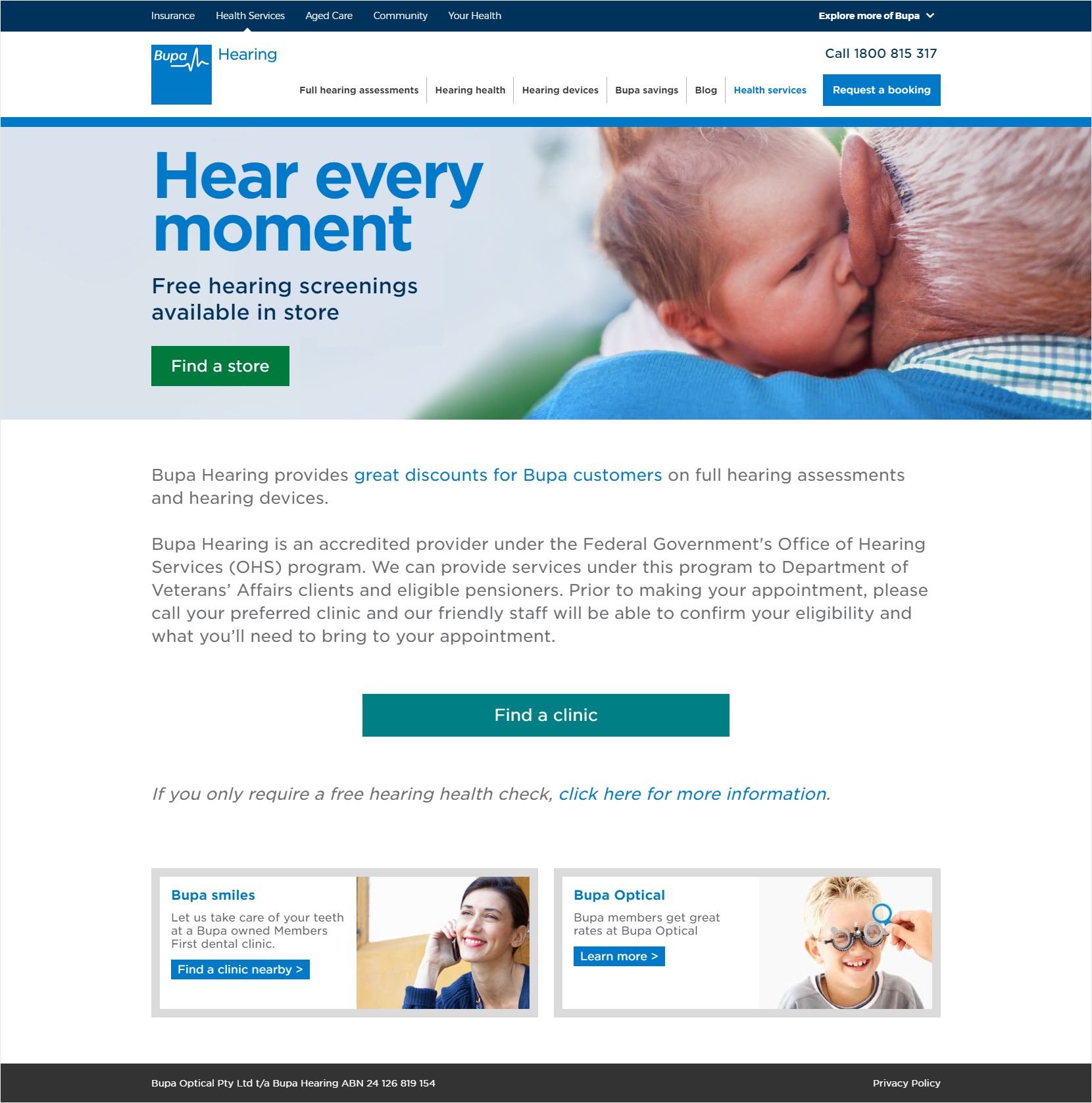 Bupa Hearing Home Page