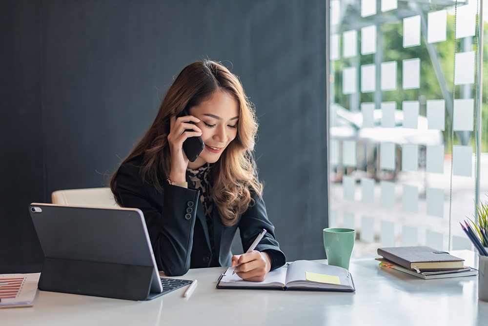 Business woman on a call