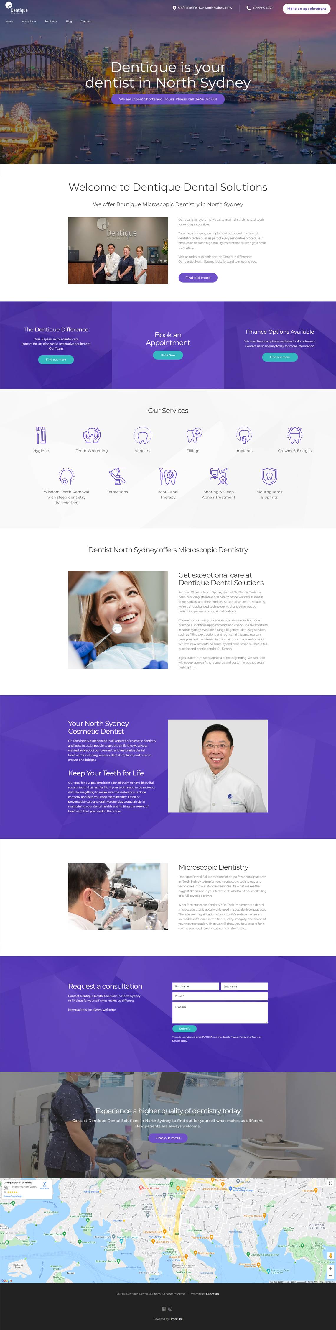 Dentique Full Home Page