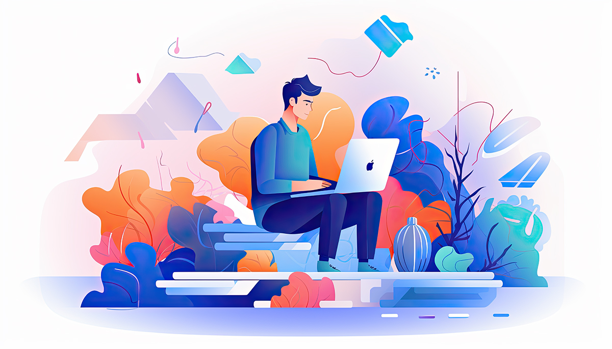 modern business man working