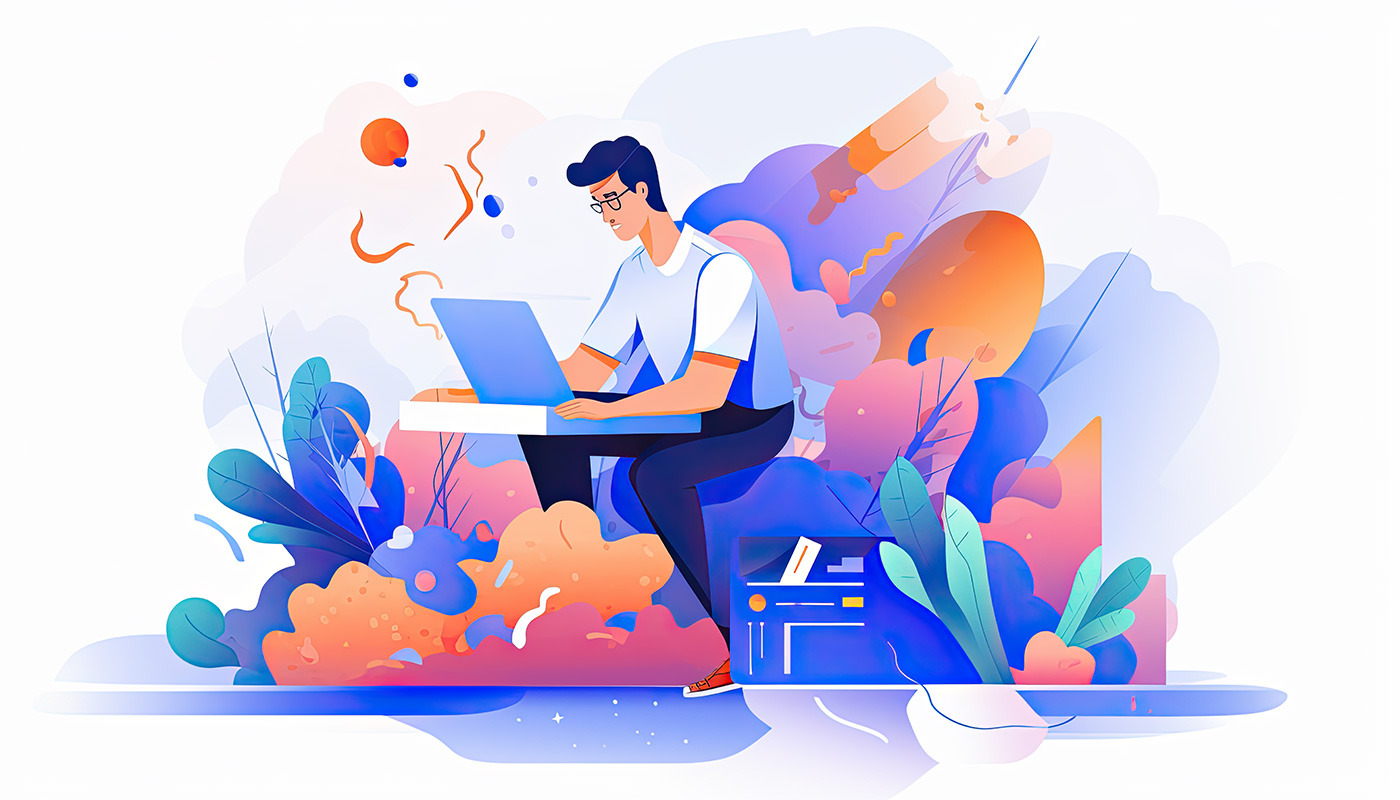 Solopreneur thinking illustration