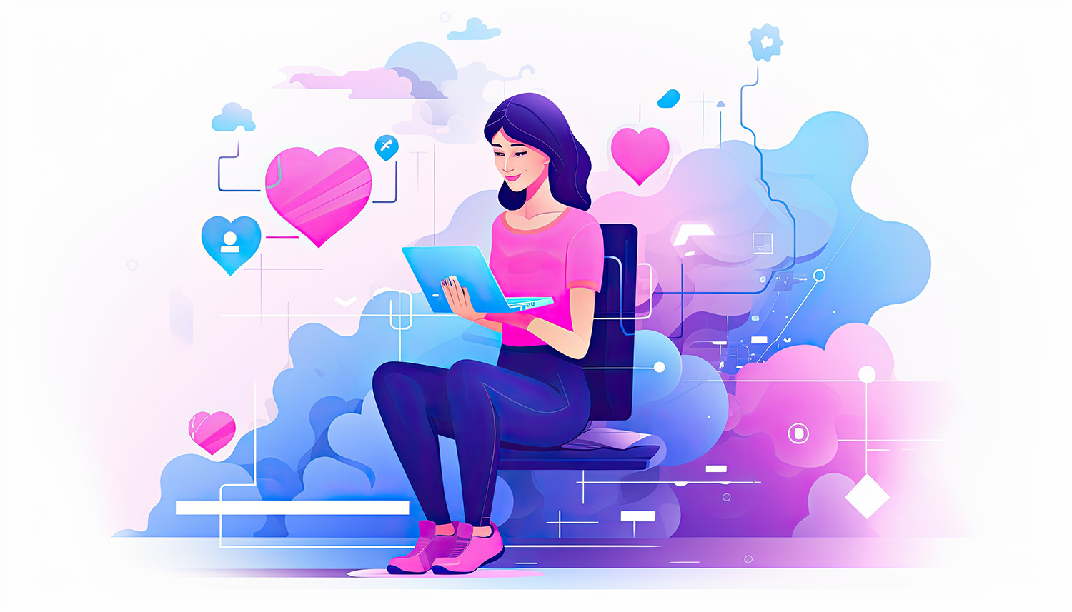 Social Media Micro Influencer Illustration