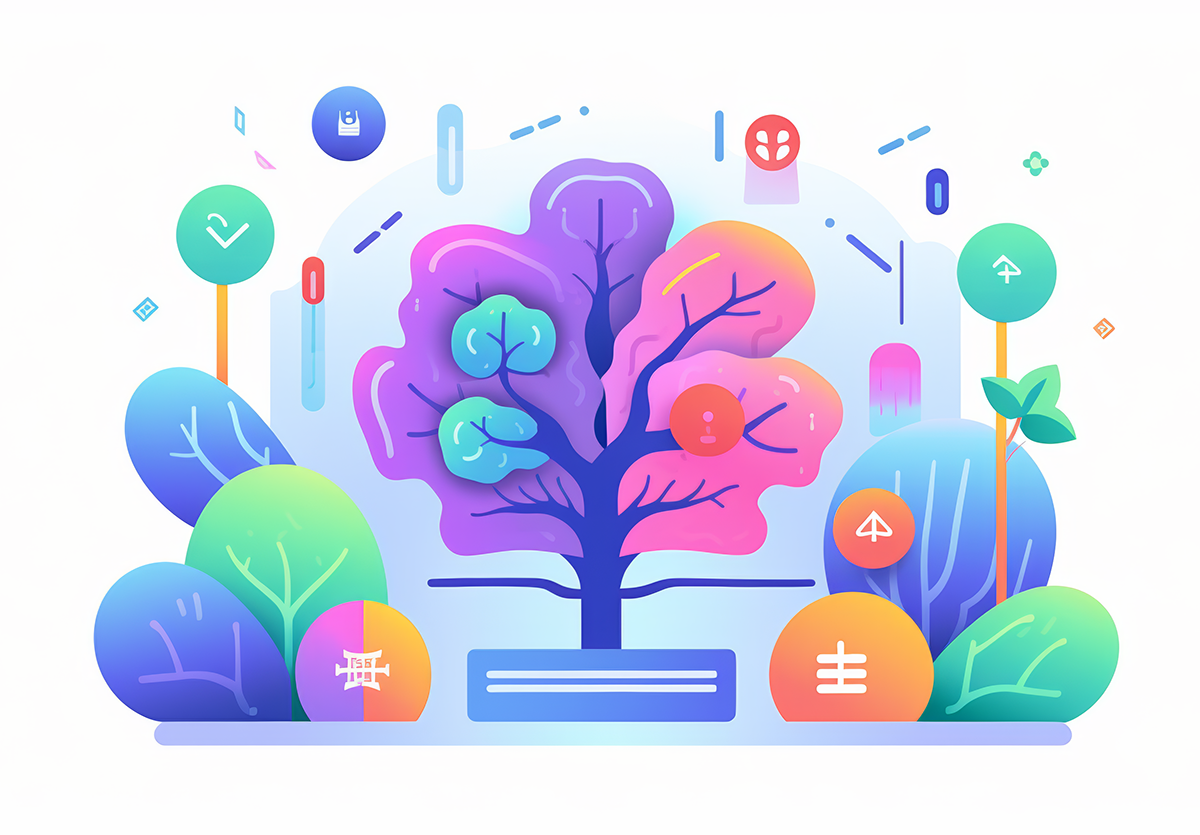 illustrated brain tree