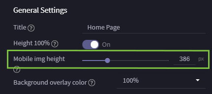 Setting Mobile Height