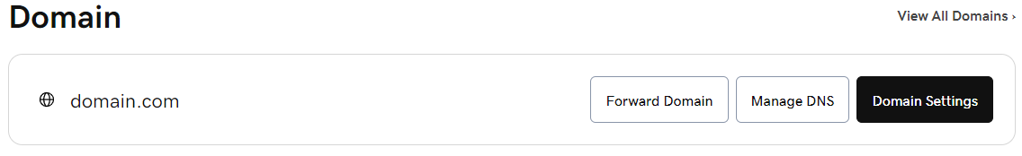 DNS settings button