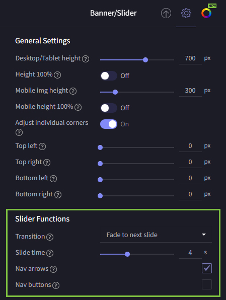 Slider Functions