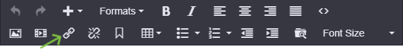 the link icon on the content editing toolbar