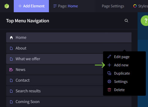 add page