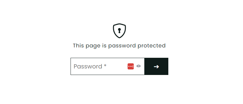 password protect page