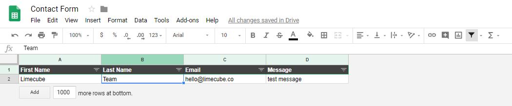 Formatting your Sheets