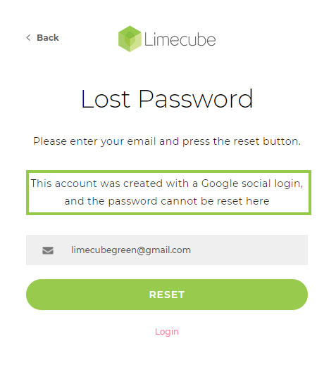 social login error