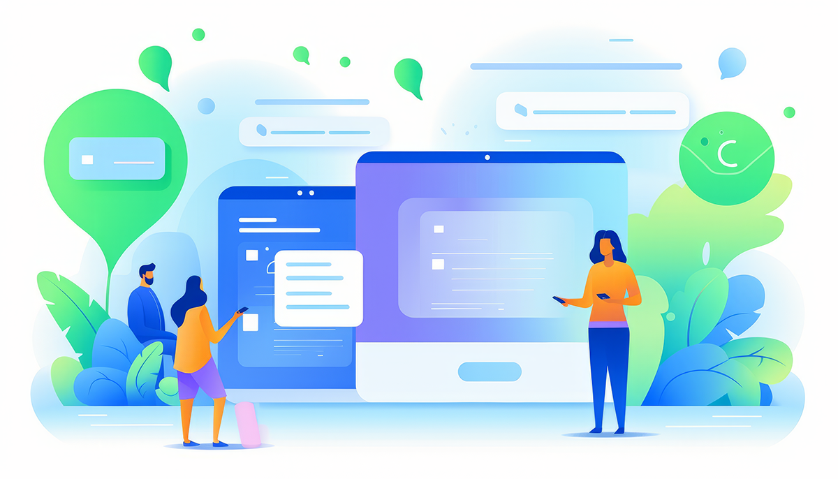 AI Website Building Illustration
