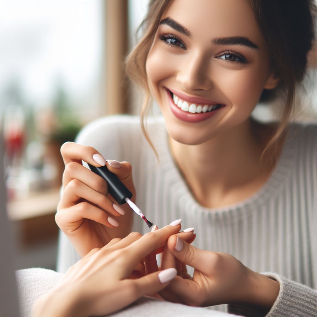 An experienced nail technician working on a client's nails, showcasing the expertise gained through years of hands-on experience