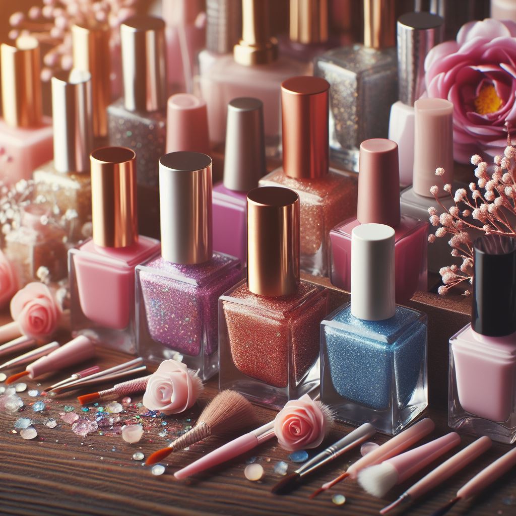 Assortment of long-lasting nail polish bottles