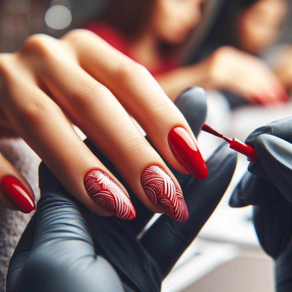 Close-up of perfectly manicured nails showcasing the high-quality work of a professional nail technician