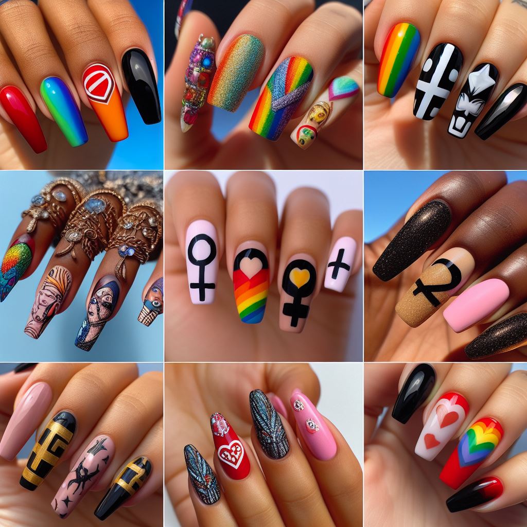 Image displaying empowering nail designs, symbolizing self-expression and confidence