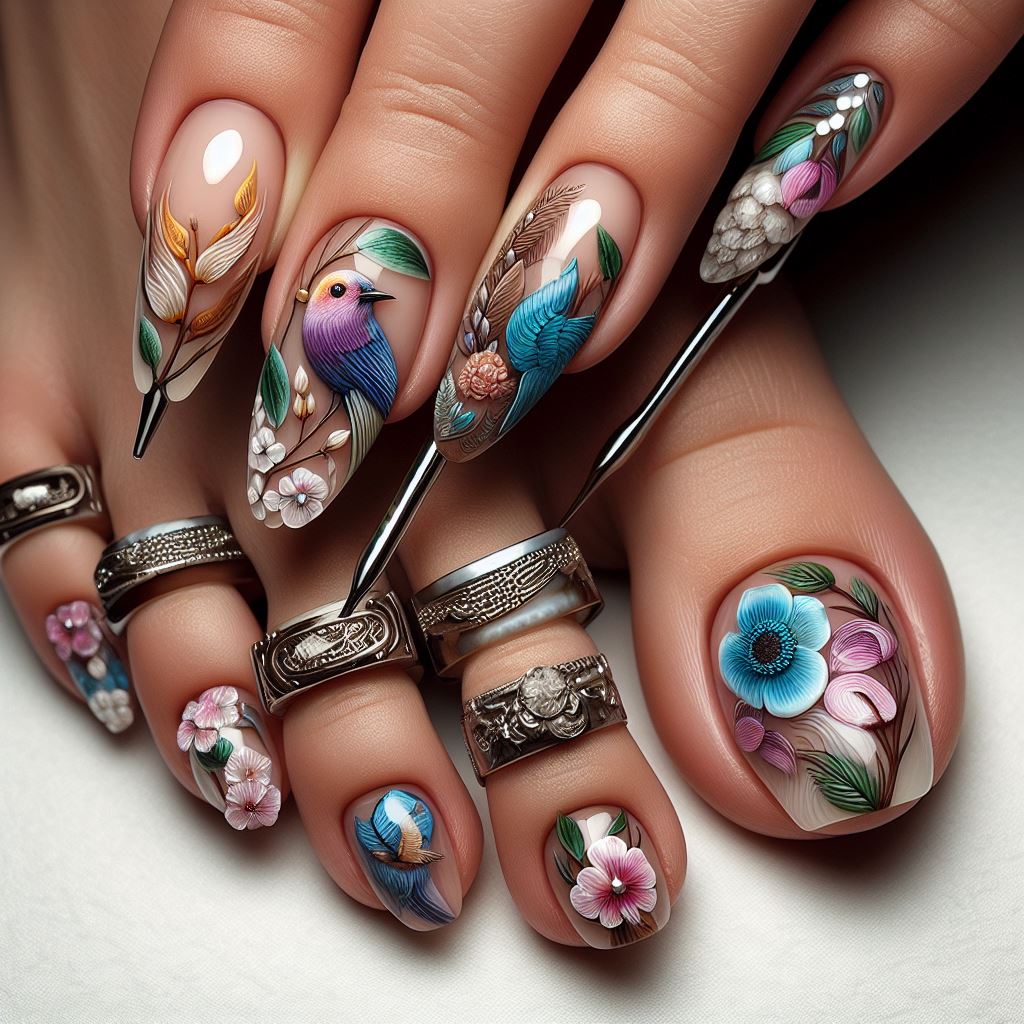 Innovative pedicure techniques and designs pushing the boundaries of traditional nail art