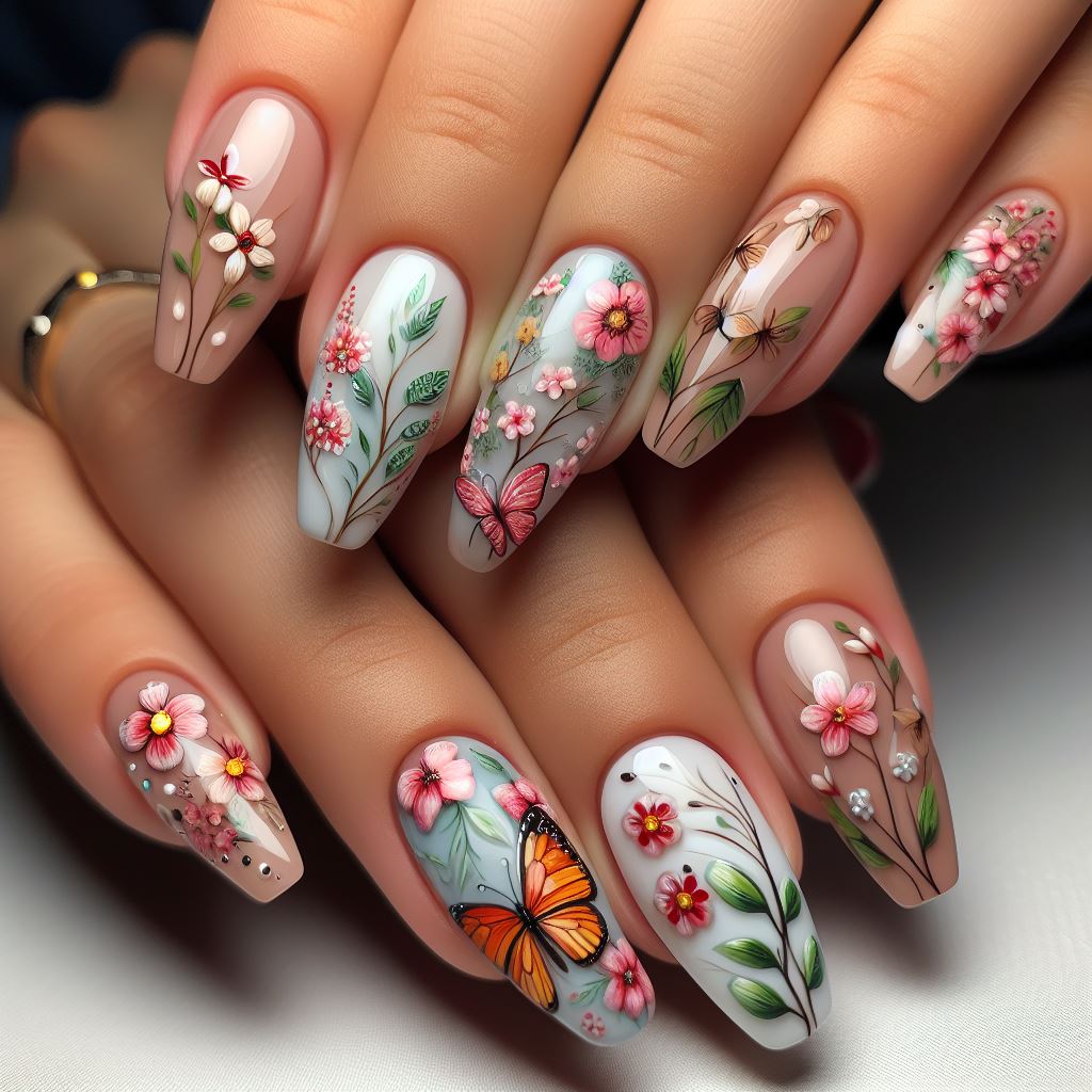 Nature-inspired Nail Art