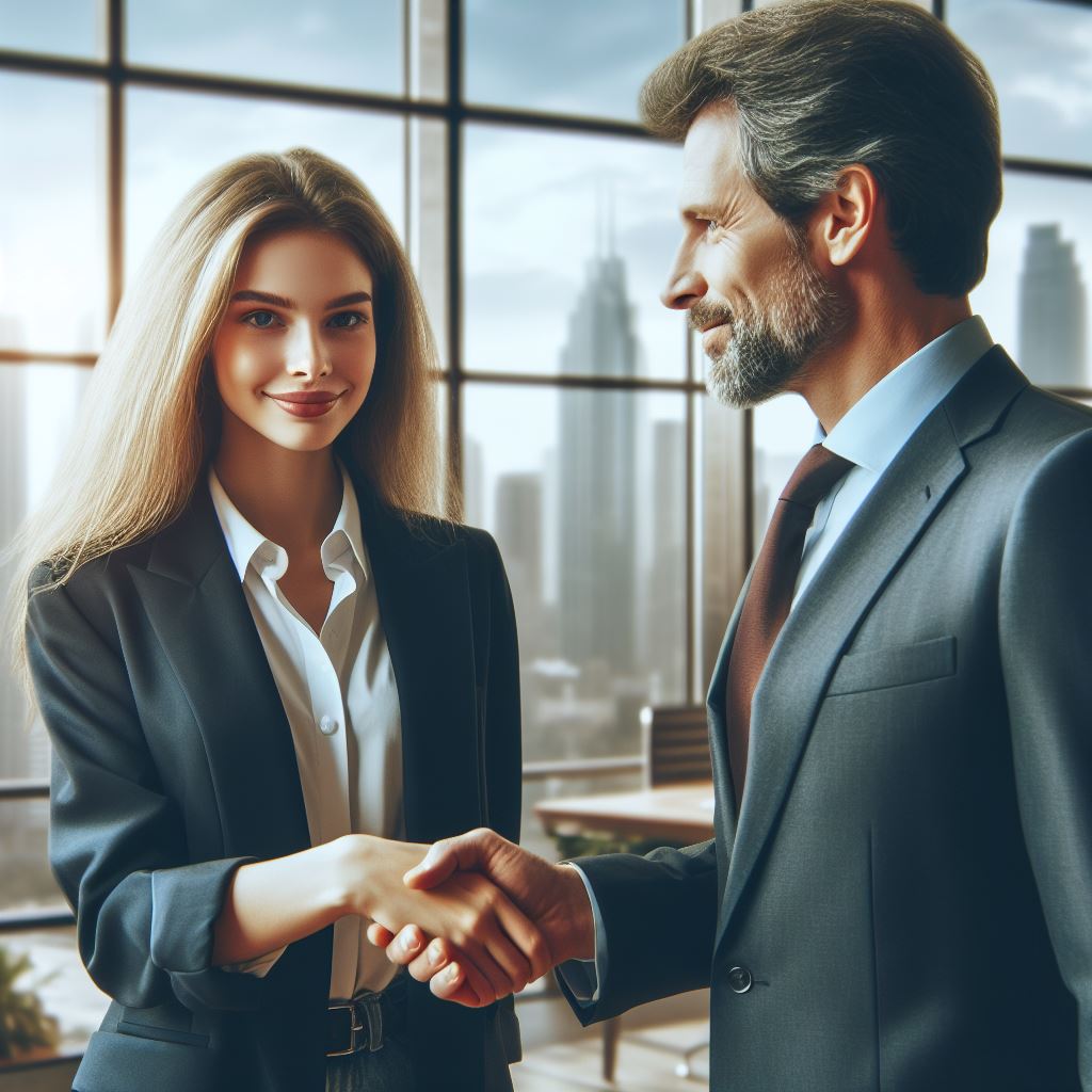 Professional handshake highlighting the importance of well-groomed nails in business settings