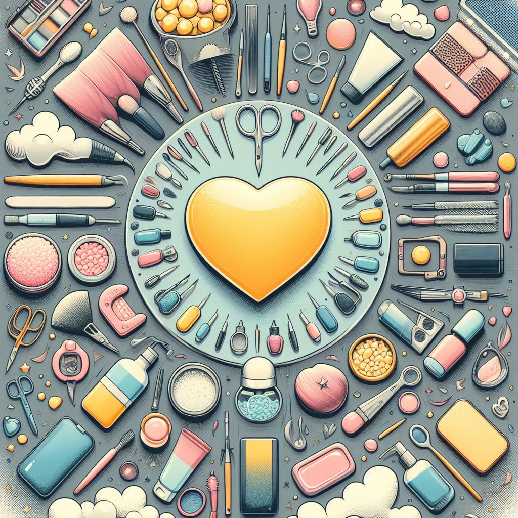 Tools and products used for maintaining nail art