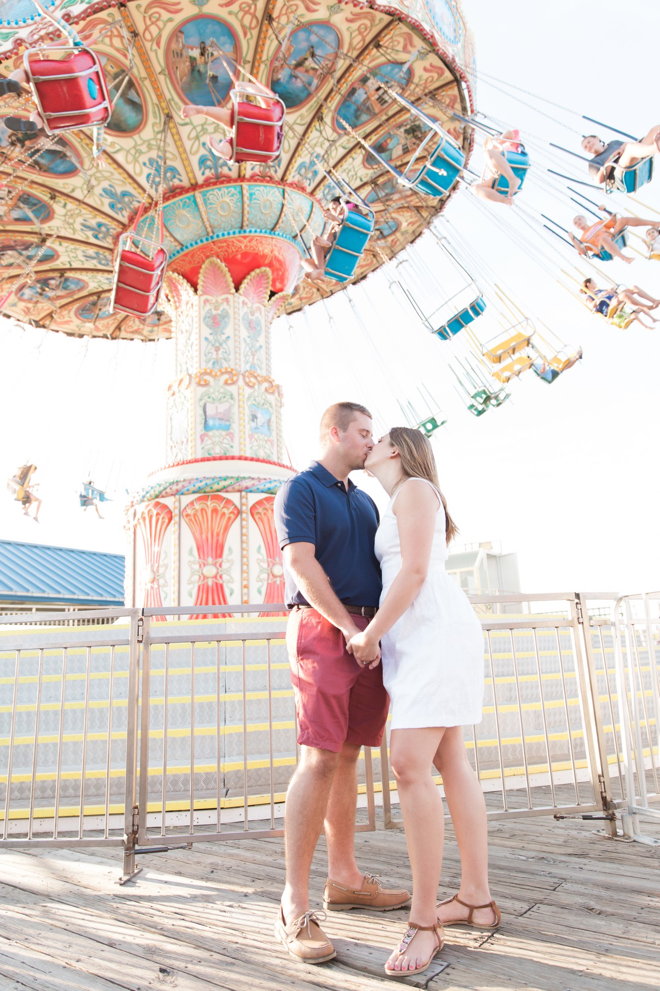 Krystal + Chris Engagement Photography on the Point Pleasant Boardwalk