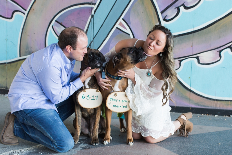 Jess + Chris's Asbury Park Engagement Session With their Dogs!