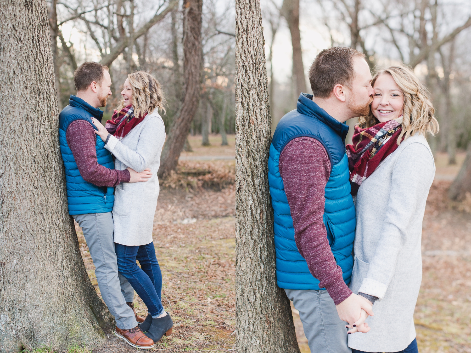 Winter Engagement Photography at Allaire State Park