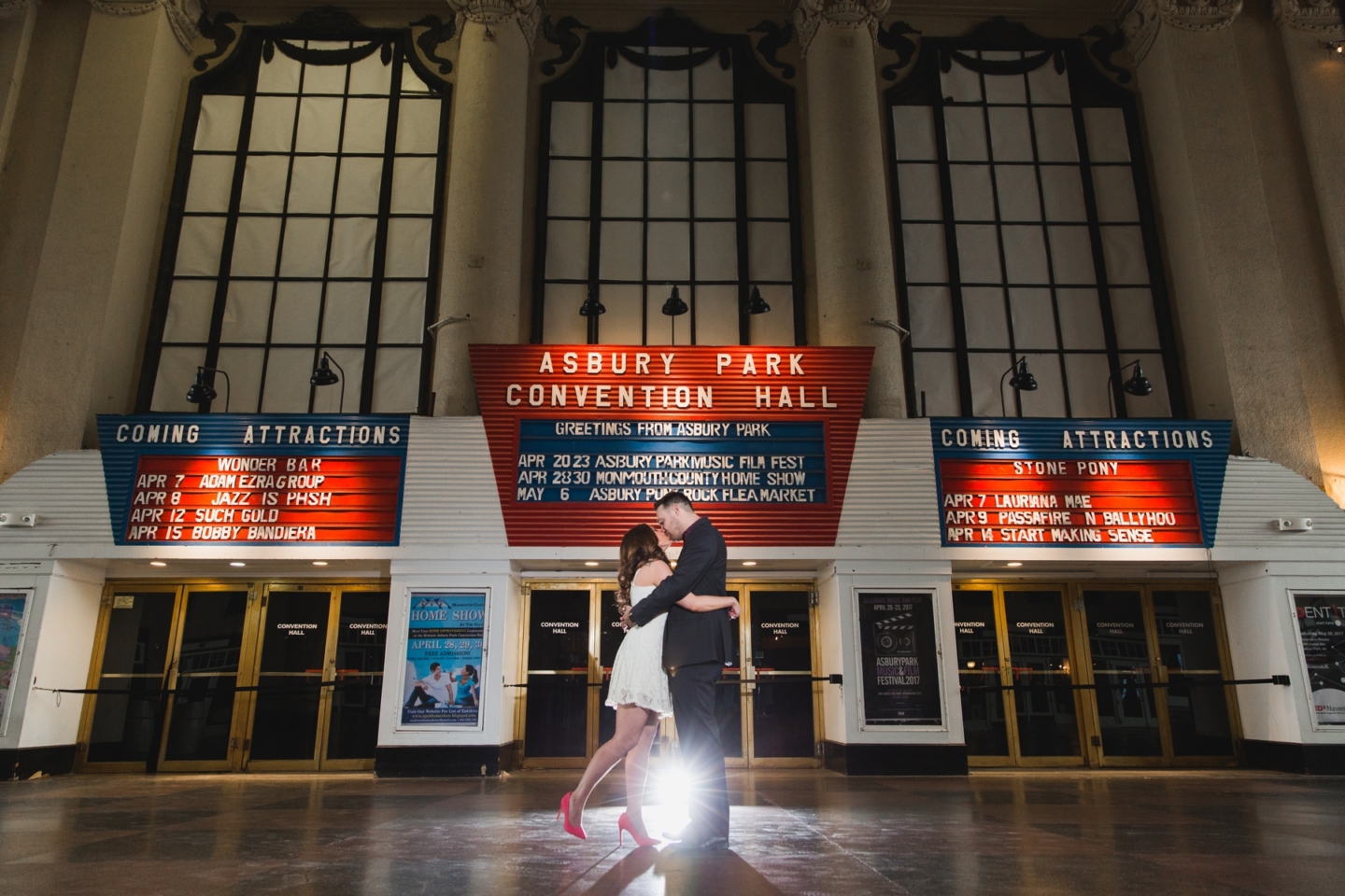 Engagement Photography Convention Hall Asbury Park NJ