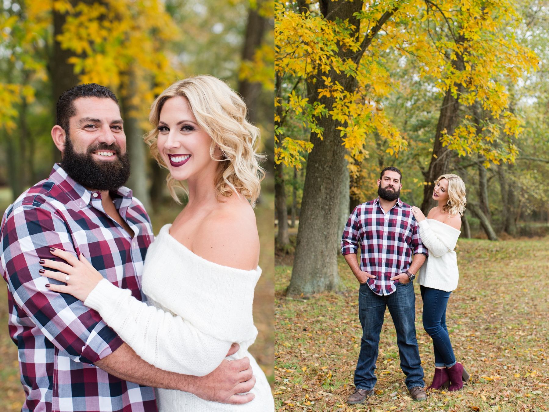 Fall Engagement Photos at Allaire State Park