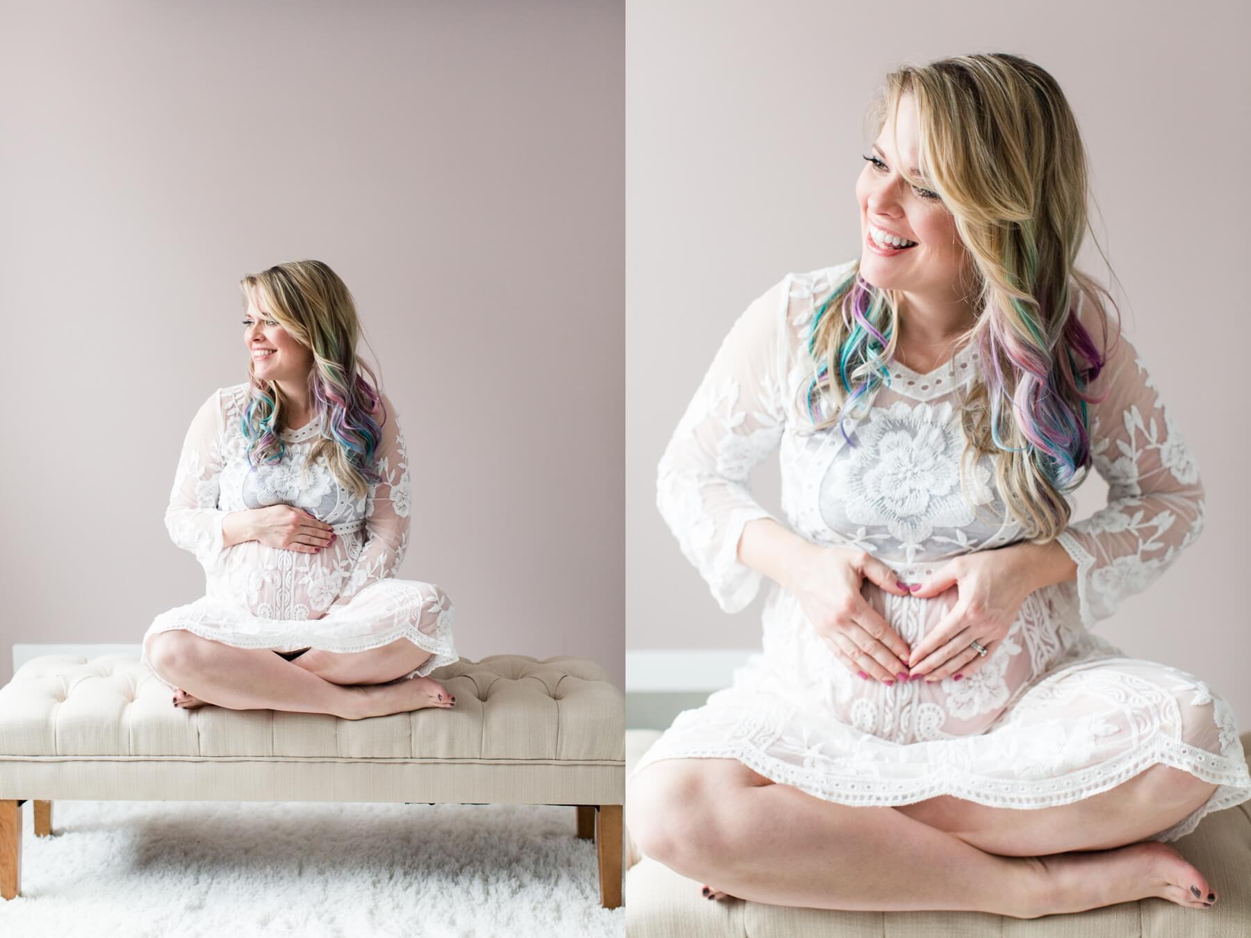 Maternity Photography Session in Lavalette Studio