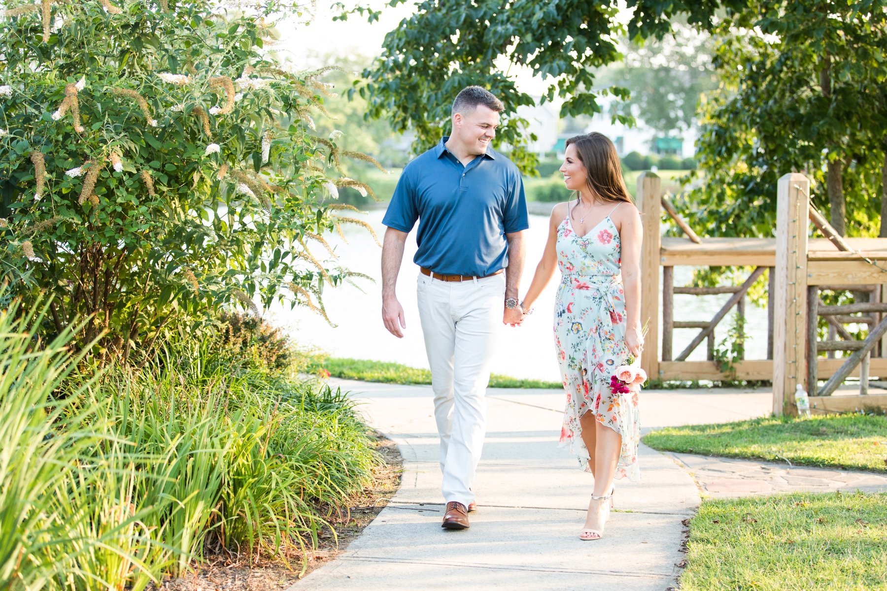 Christina + Matt's Engagement Session at Spring Lake Featuring Their Fur Baby