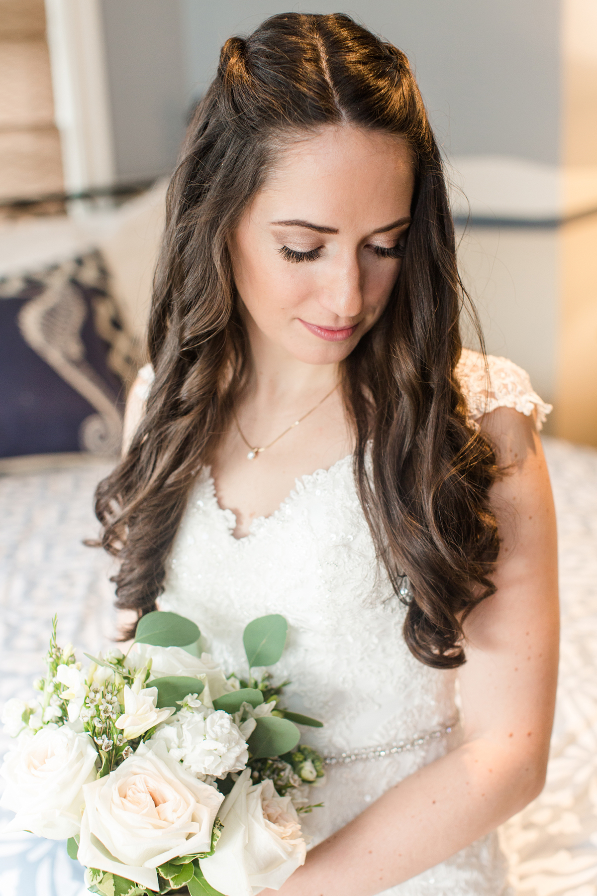 Colleen's got clicked while holding rose bouquet