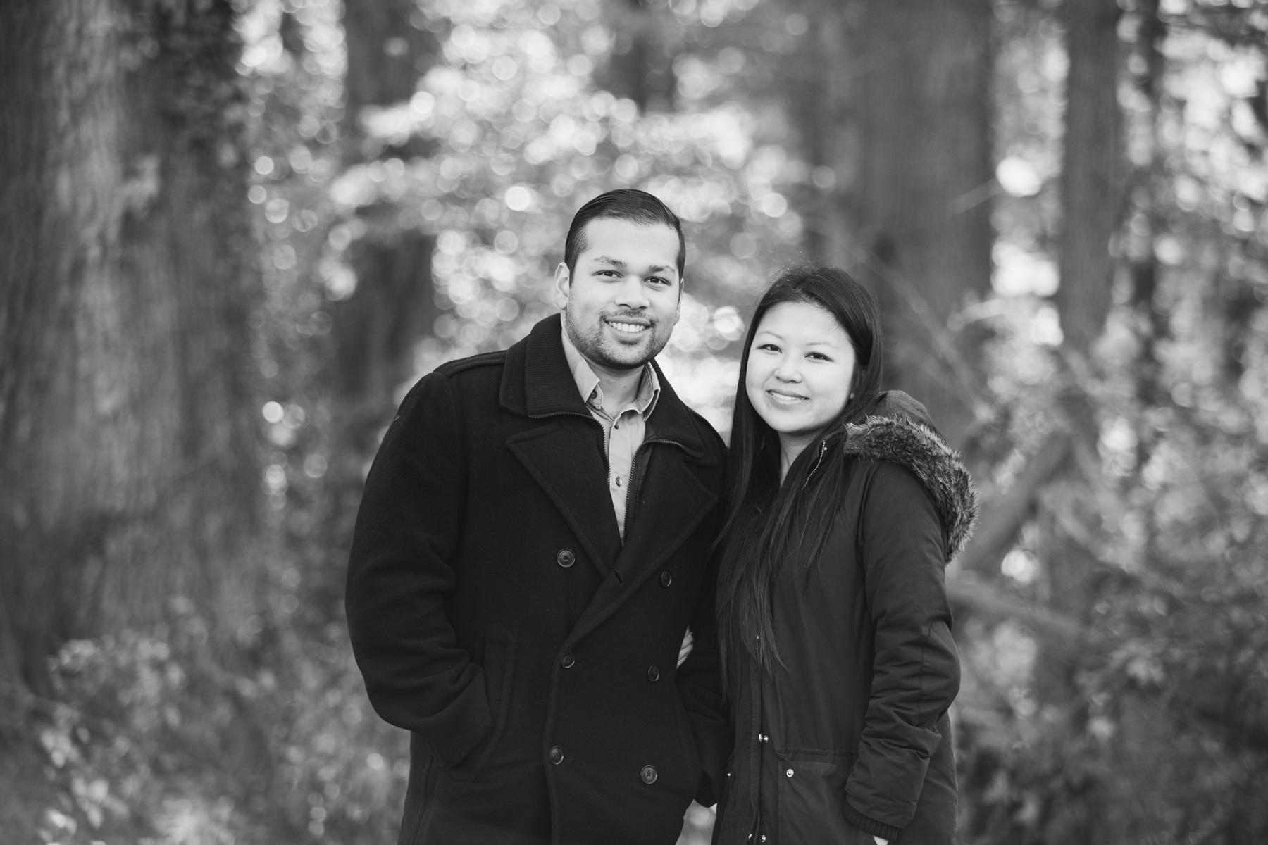 Stephanie and Naveed inside Mono-Chrome Filter