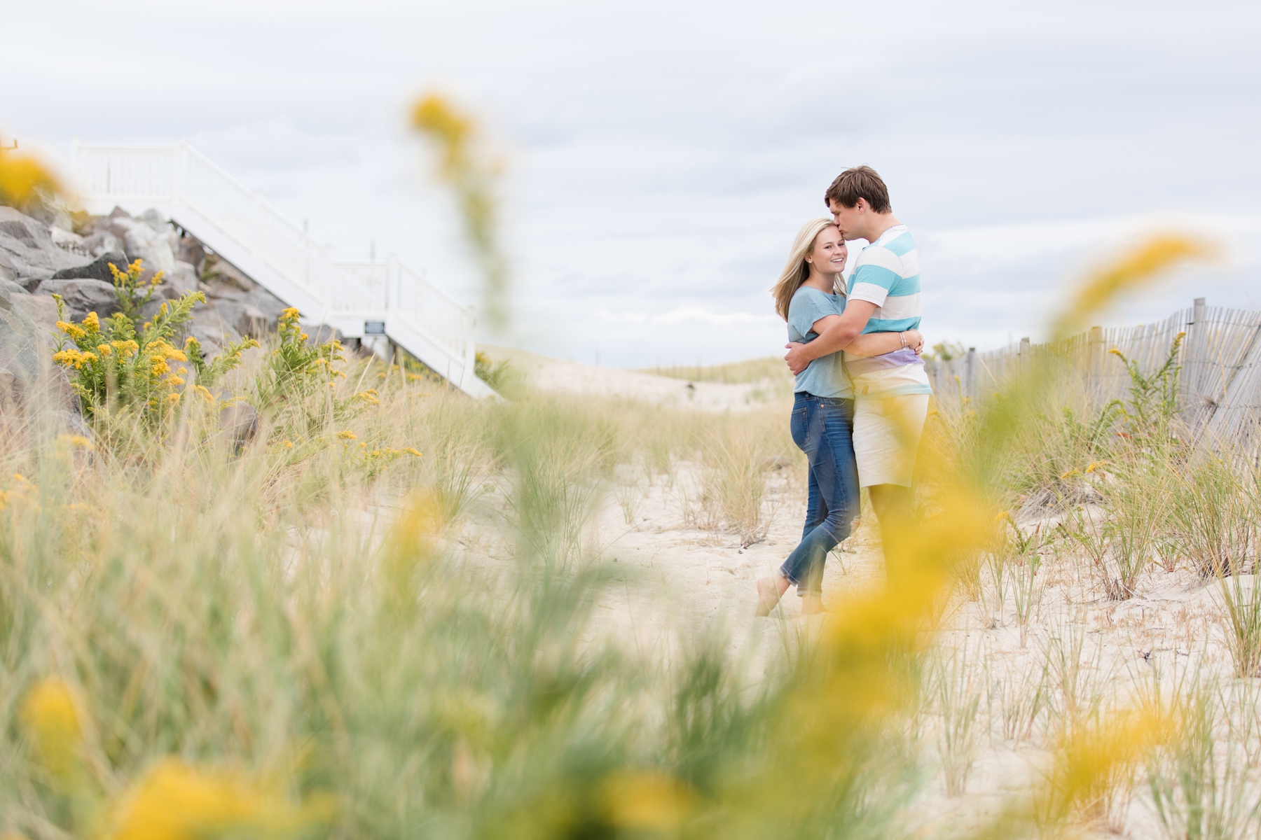 Emily + Kevin's Engagement Photography at Sea Bright Beach