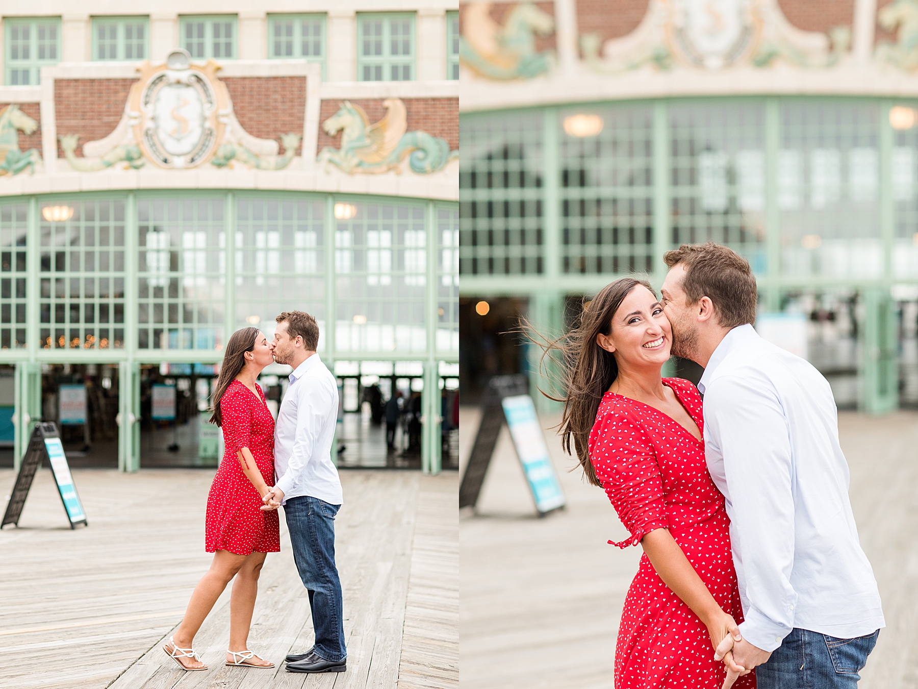 Jen and Dan's Engagement Session at Asbury Park