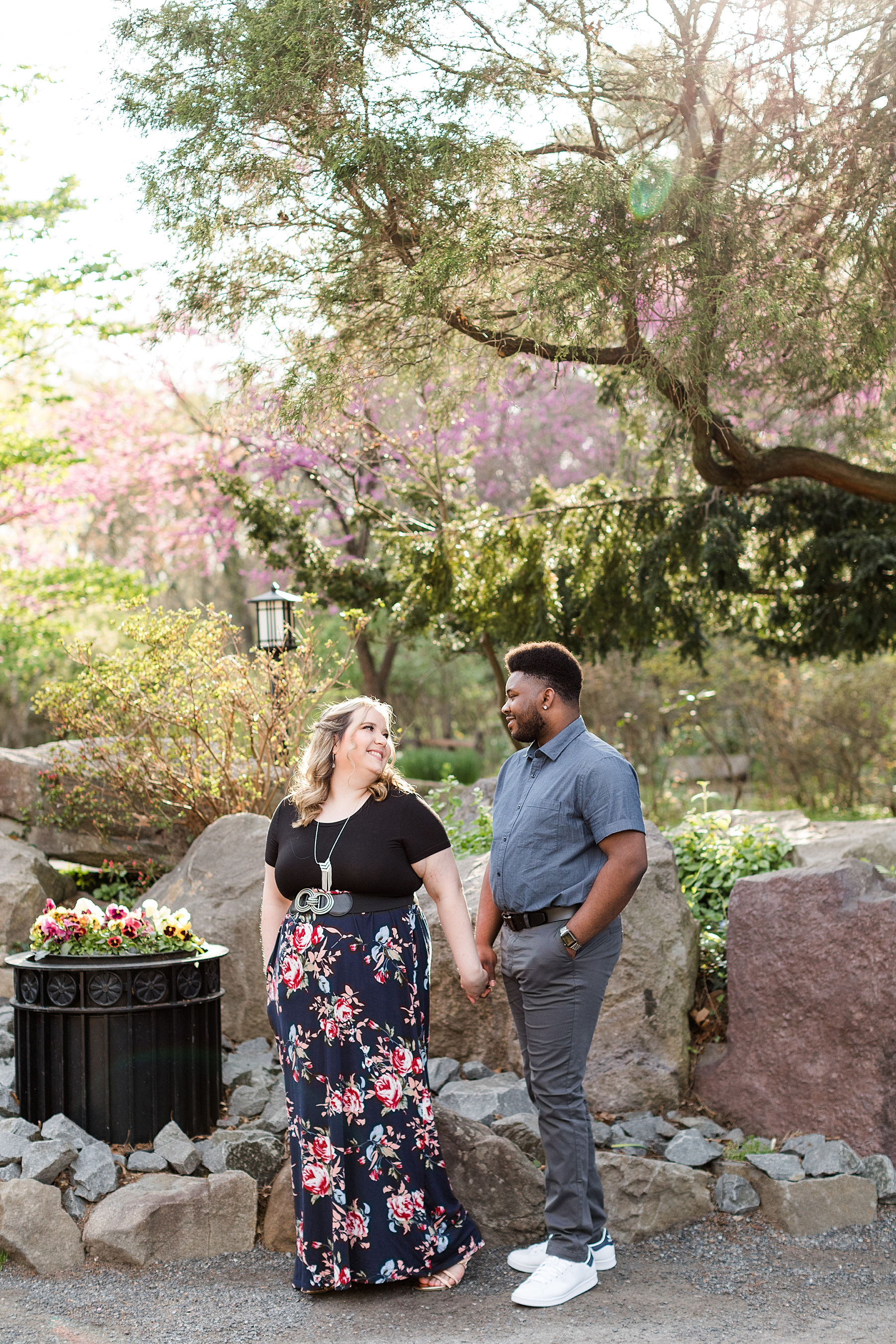 Engagement Couple Holding Hands