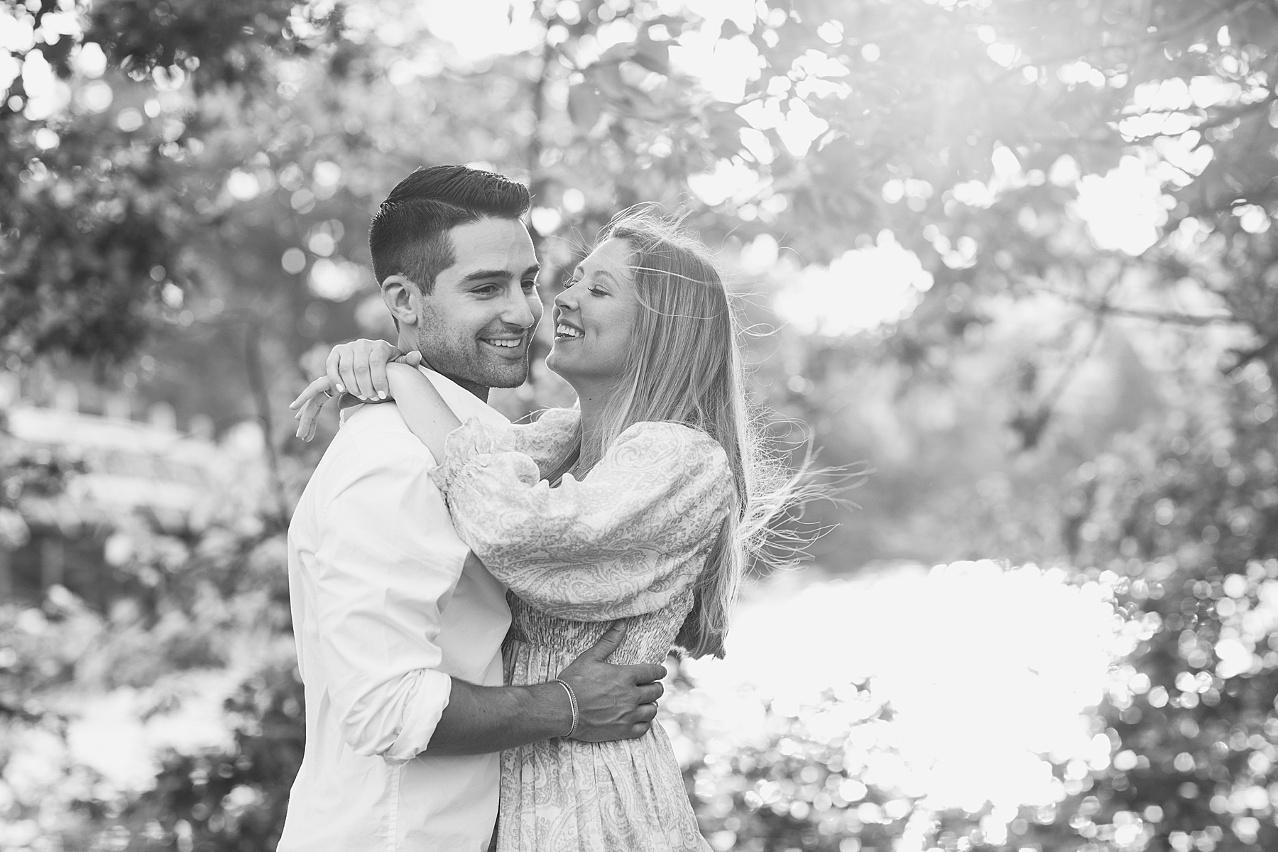 Spring Lake Sea Girt Black & White Engagement Photo