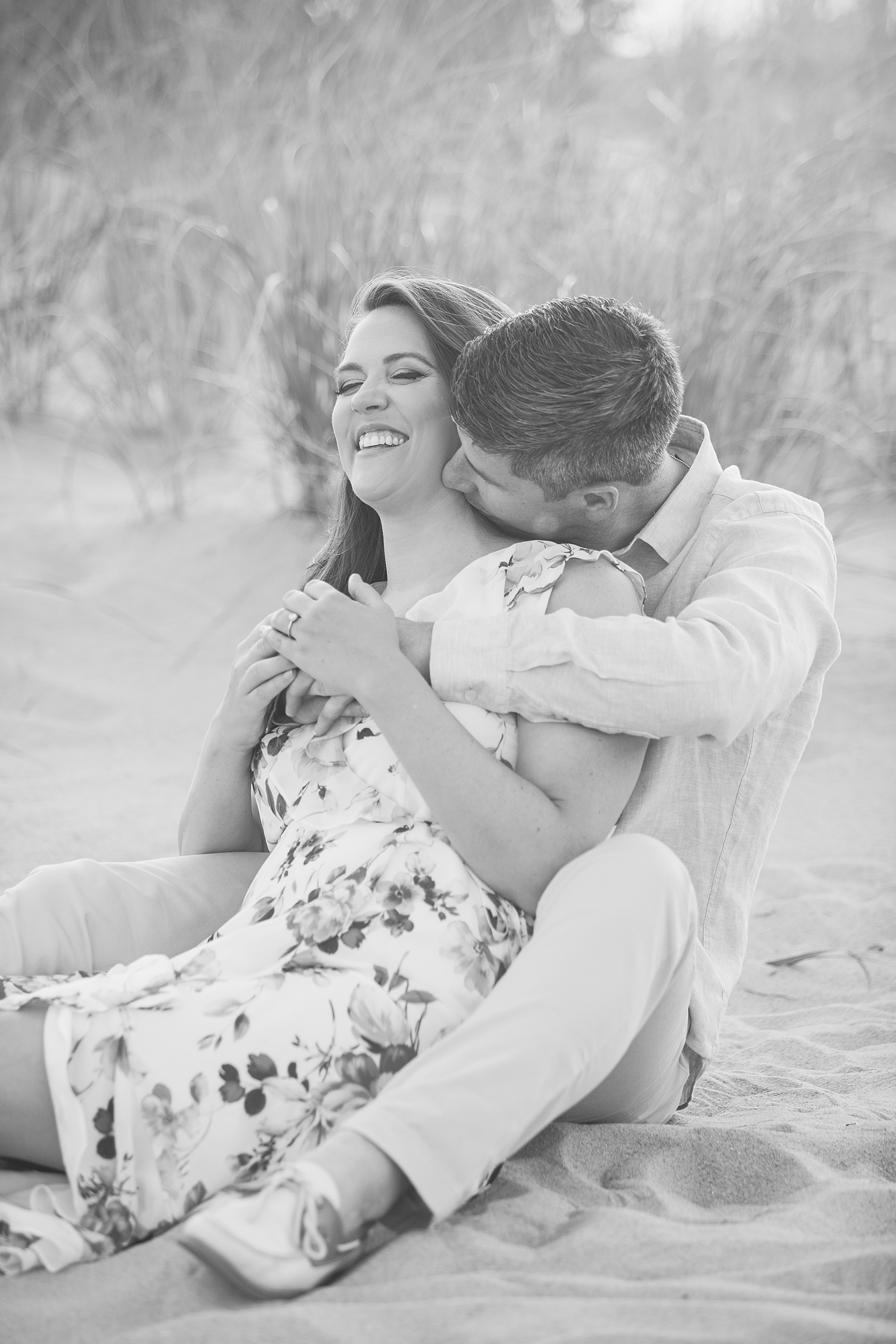 Sea Girt B&W Engagement Photography