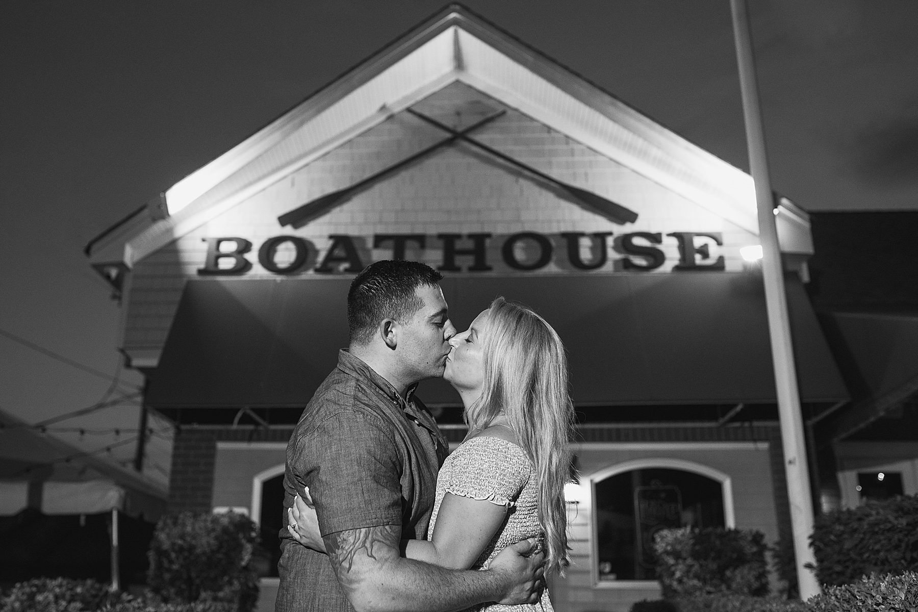 Engagement Photograpgy B&W Belmar Beach