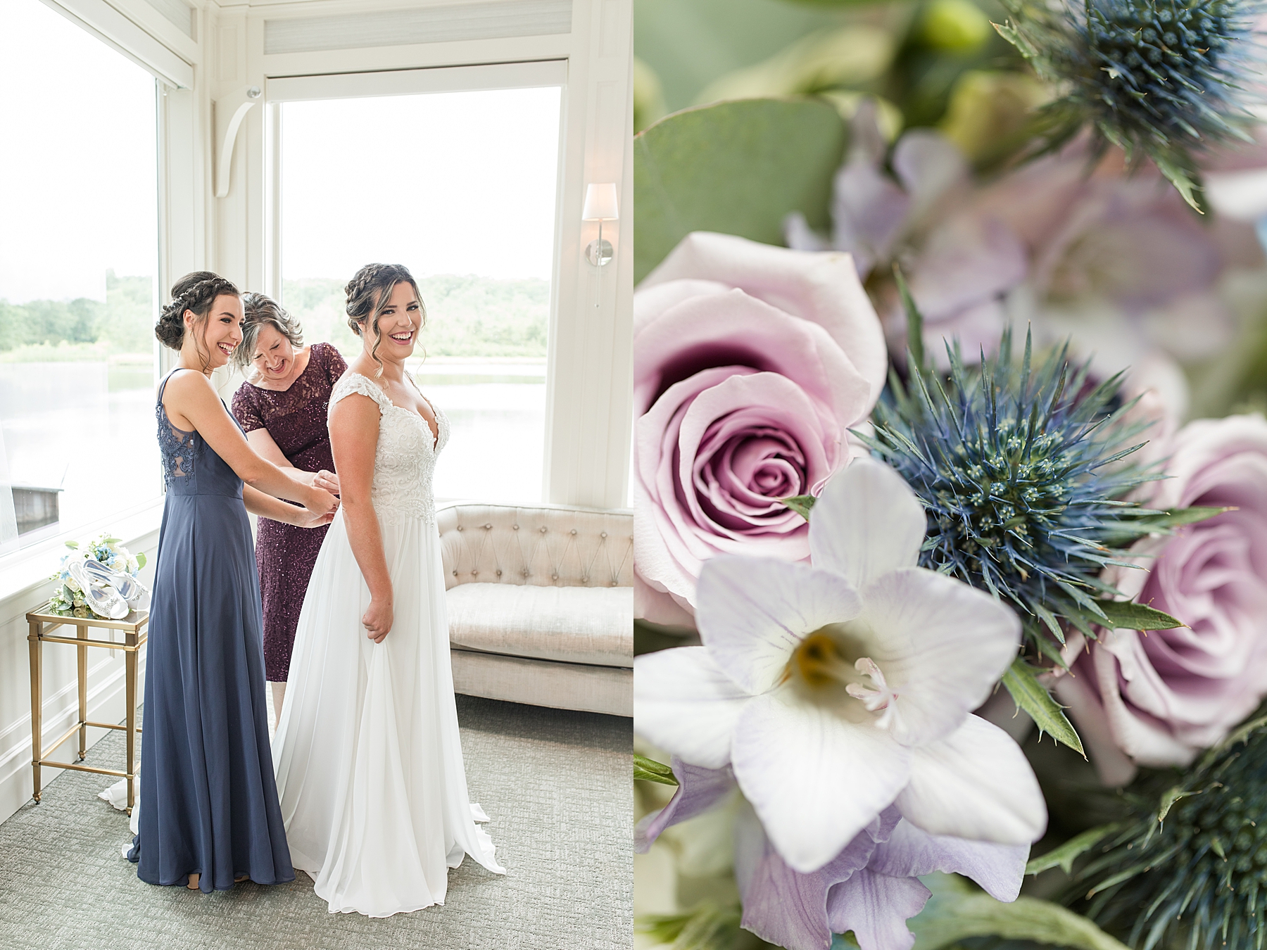 Bride in Wedding Dress Photography The Mill Lakeside Manor