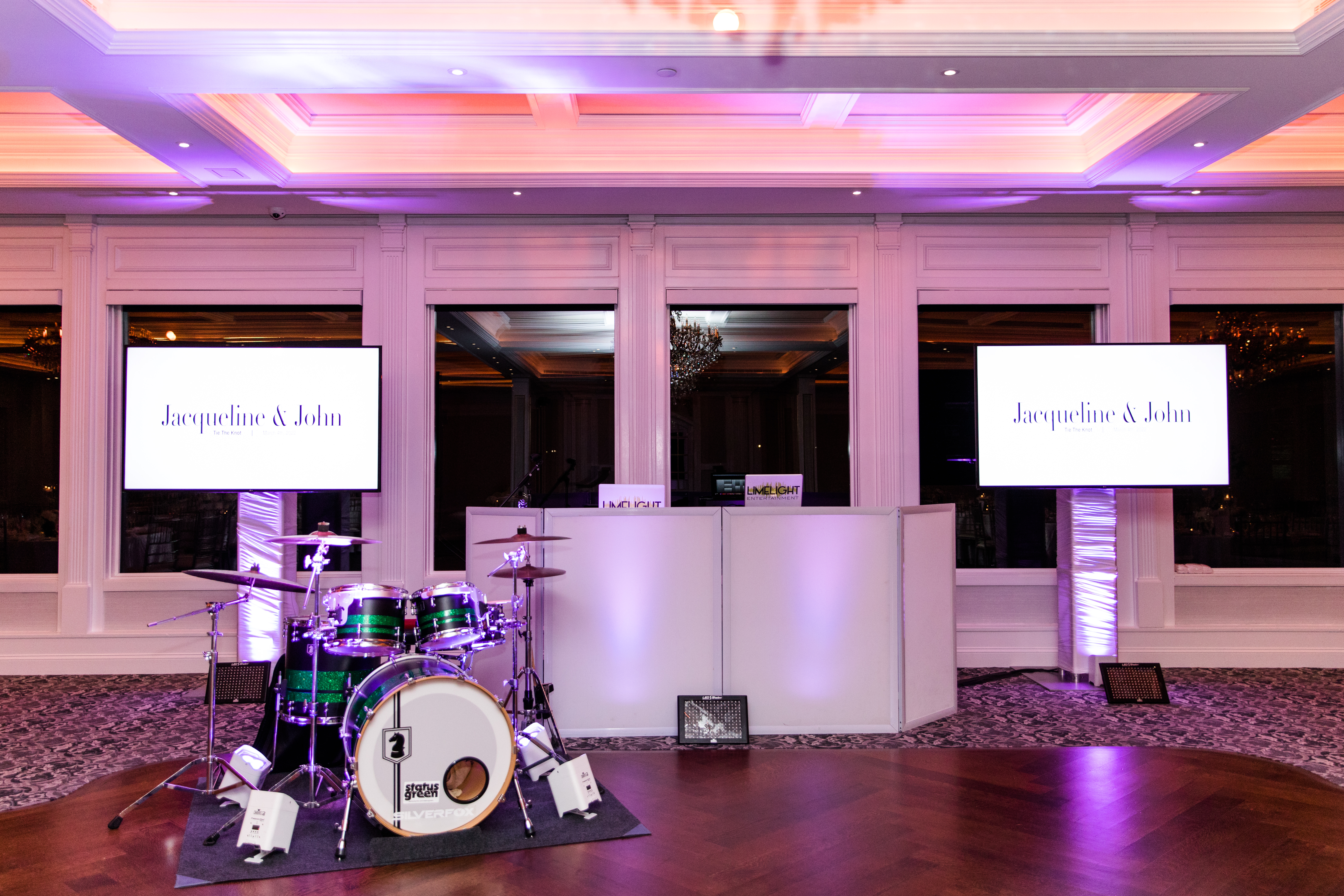 visual and audio enhancements at a wedding