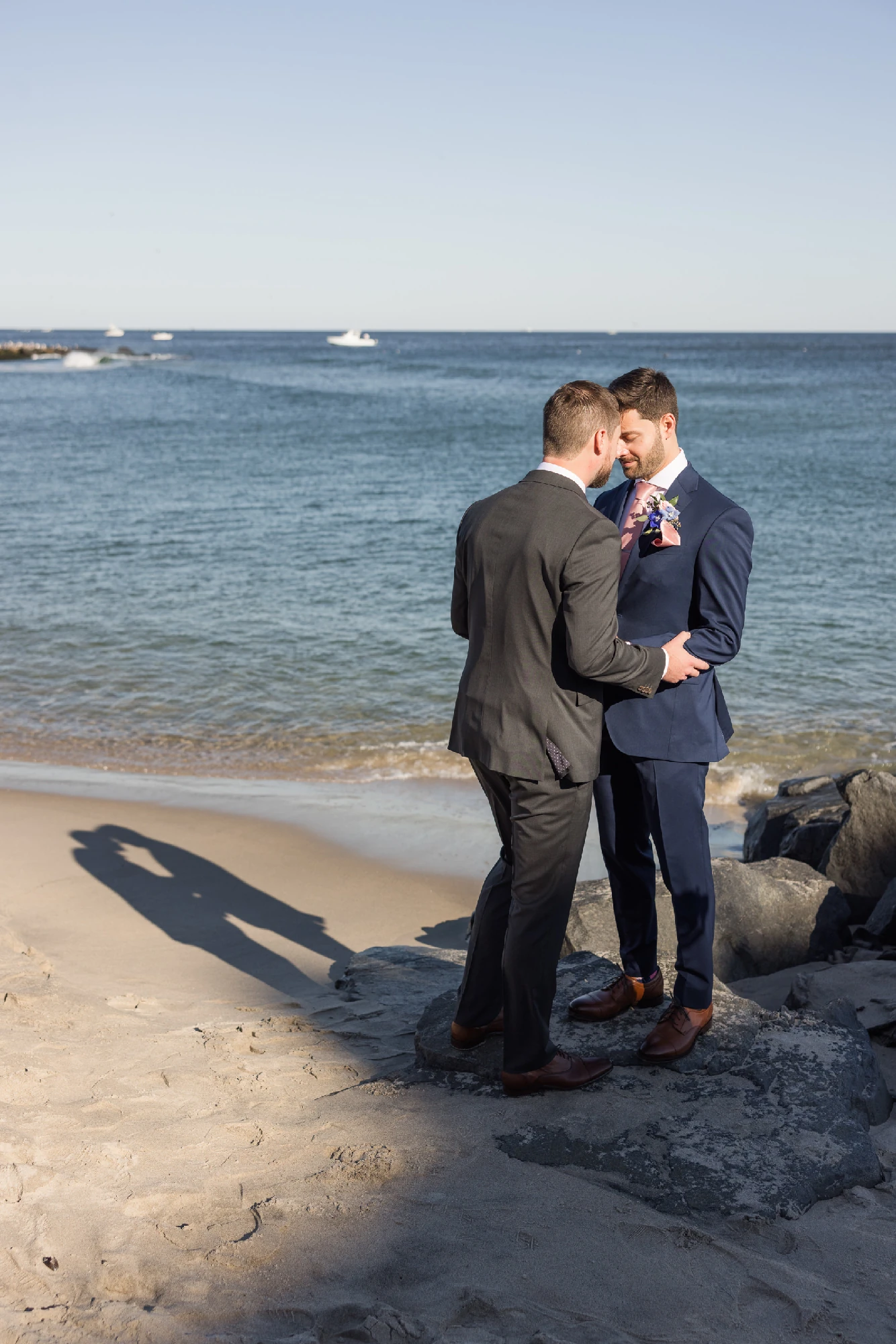 Gay Wedding Portrait Captured on the Beach near New Jersey