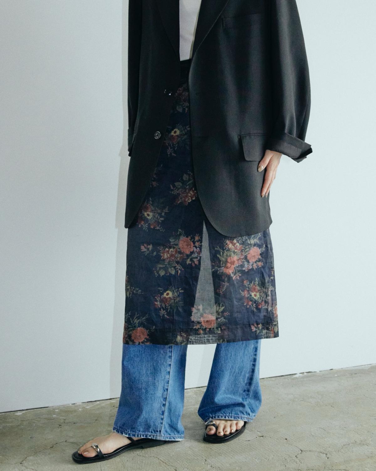 シ*ズ様 JANE SMITH FLOWER PRINT ORGANDY スカー JANE SMITH＞フラワープリントオーガンジー スカート