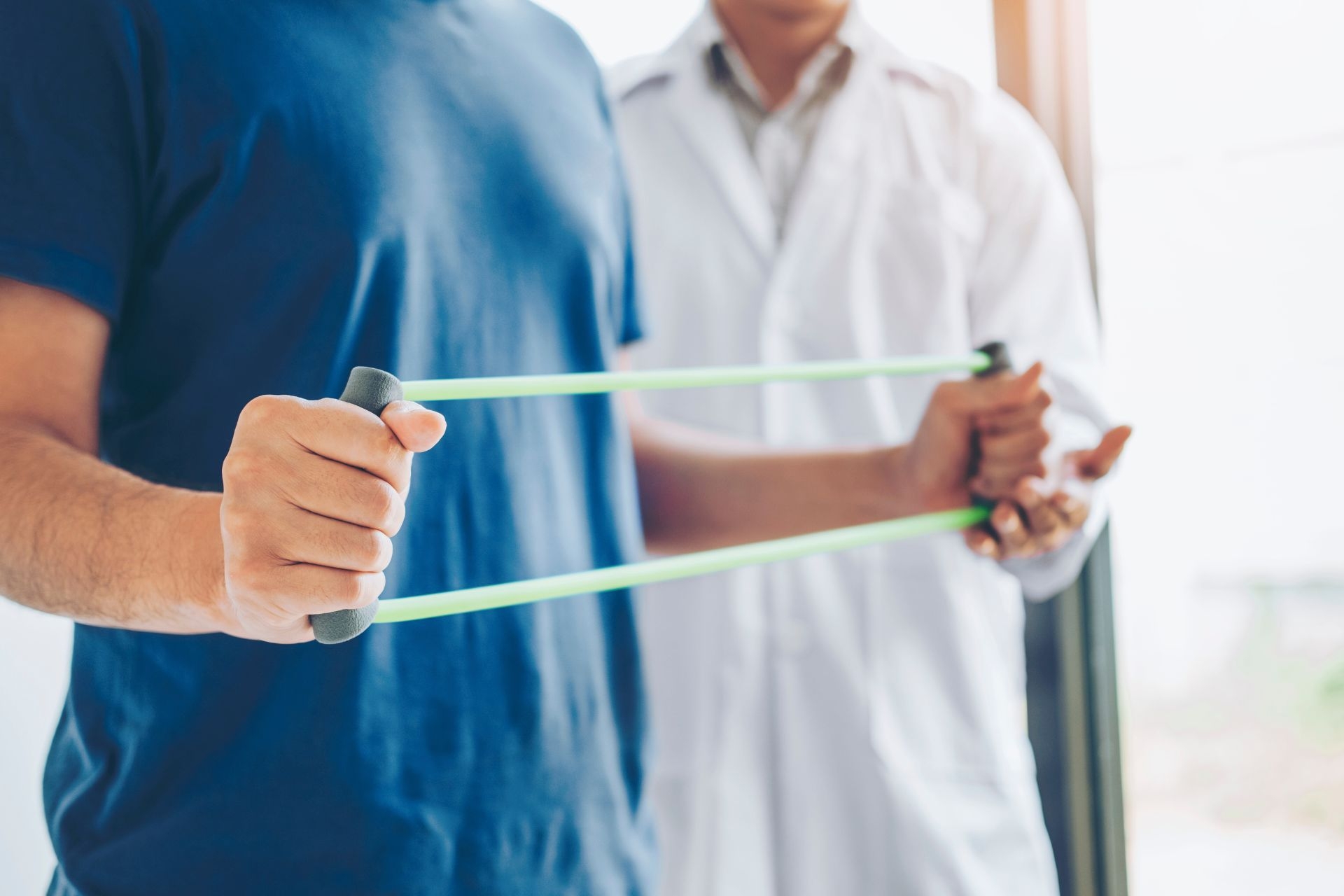 What types of exercises are typically included in a recovery protocol for patients rehabilitating from a stroke?