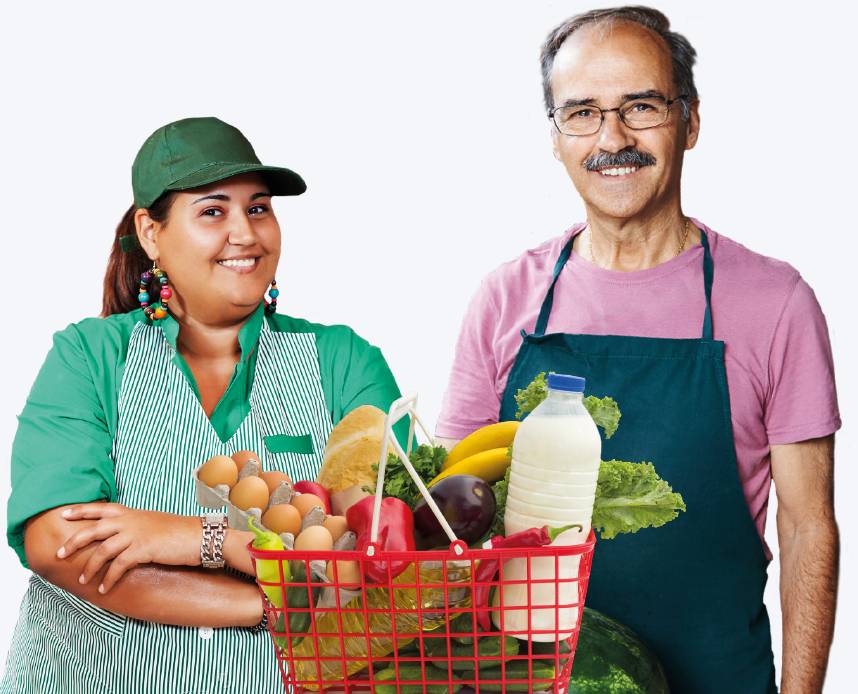 Imagen Pequeña con pareja de vendedores