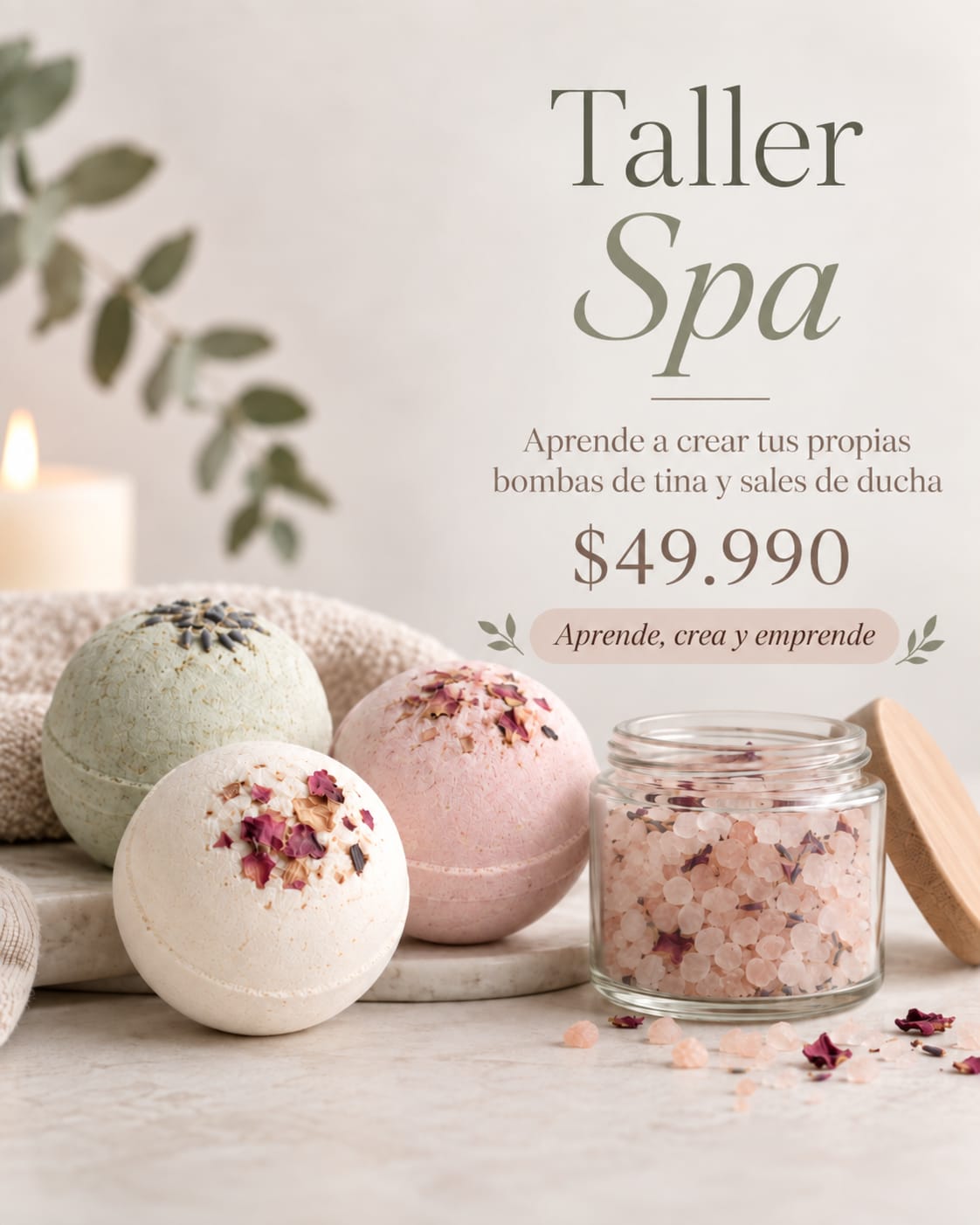 Taller de Bombas de tina y Sales de baño