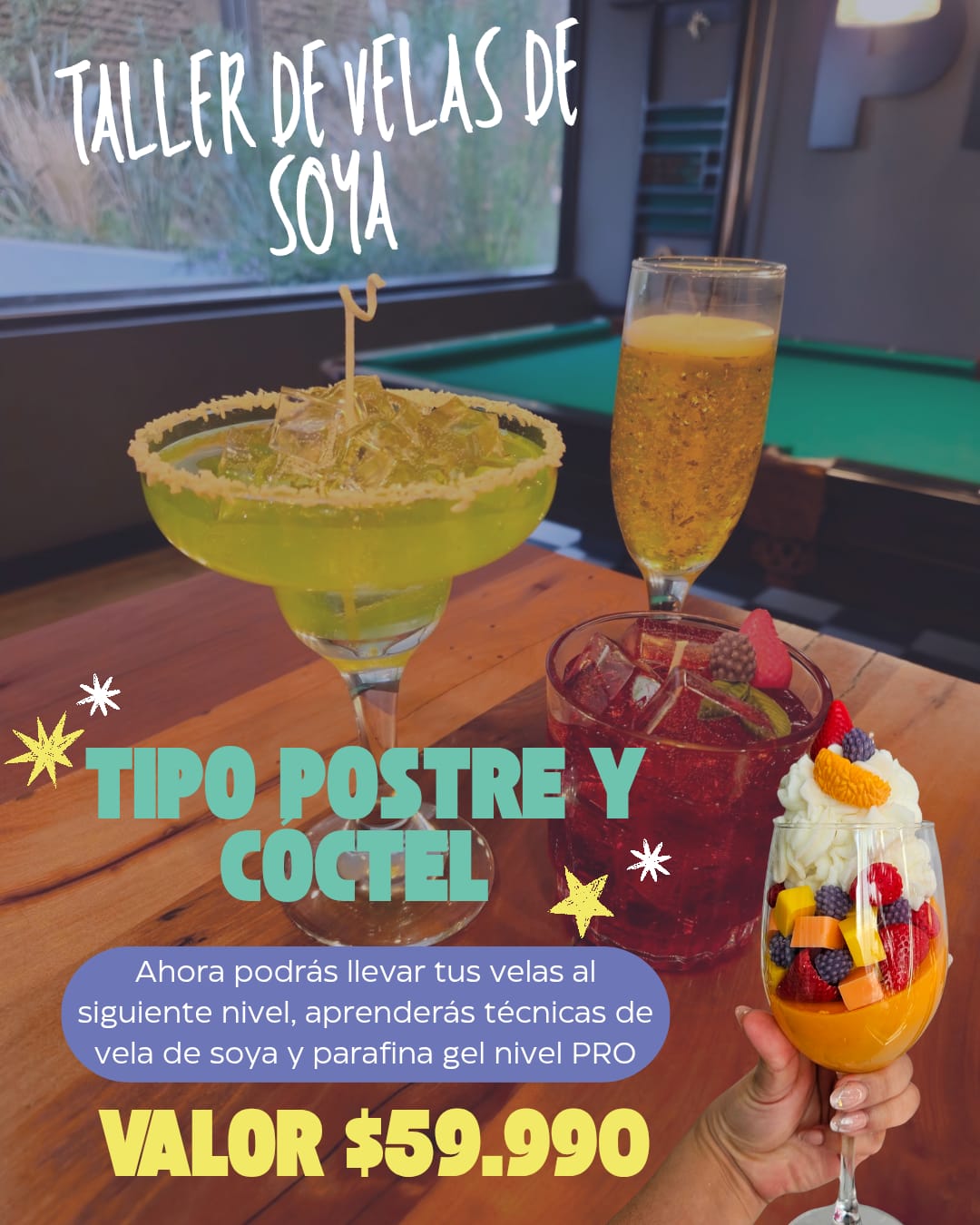 ✨ Taller de Velas Postre & Cóctel ✨