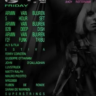 Armin van Buuren @ 25 Years Celebration Set, Area One, A State Of Trance, Ahoy Rotterdam, Netherlands