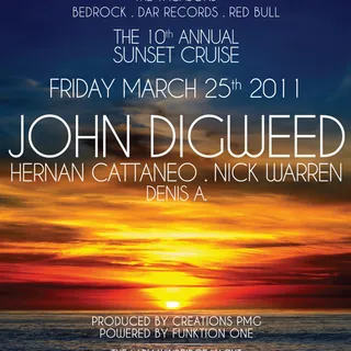 Nick Warren & Hernán Cattáneo & Denis A & John Digweed @ The Vagabound & Bedrock Sunset Cruise, Miami Music Week, United States